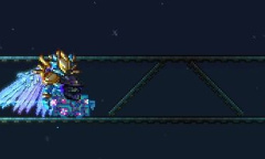 泰拉瑞亚光之女皇双层铁轨流逃课打法说明