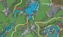 原神4.2湖光铃兰快速收集路线图