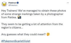 《宝可梦：朱/紫》公开神秘图案 疑似与生态有关