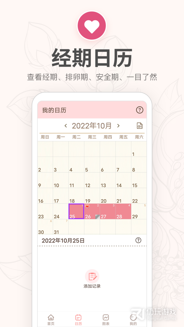 月经期提醒日历