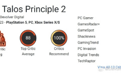 塔罗斯的法则2媒体评分很好Steam玩家好评率高达94%