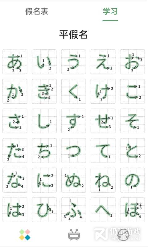 日语五十音图发音表